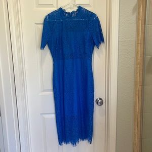 Blue lace midi dress from Vici